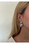 Heliophilia Silver KPEGMSA1973 Pendientes de Latón Plateado con Gancho de Pez, 4 cm